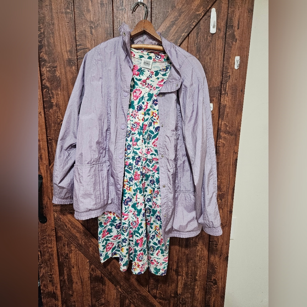 Vintage 90s Floral Jumper Romper One Piece Shorts Jason Maxwell With Pockets/M